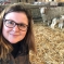 Amanda Jenner, Welsh Conservative Senedd candidate for Ceredigion makes friends with some lambs